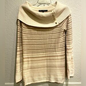 White House Black Market cowl neck sweater nylon poly cashmere blend size Med